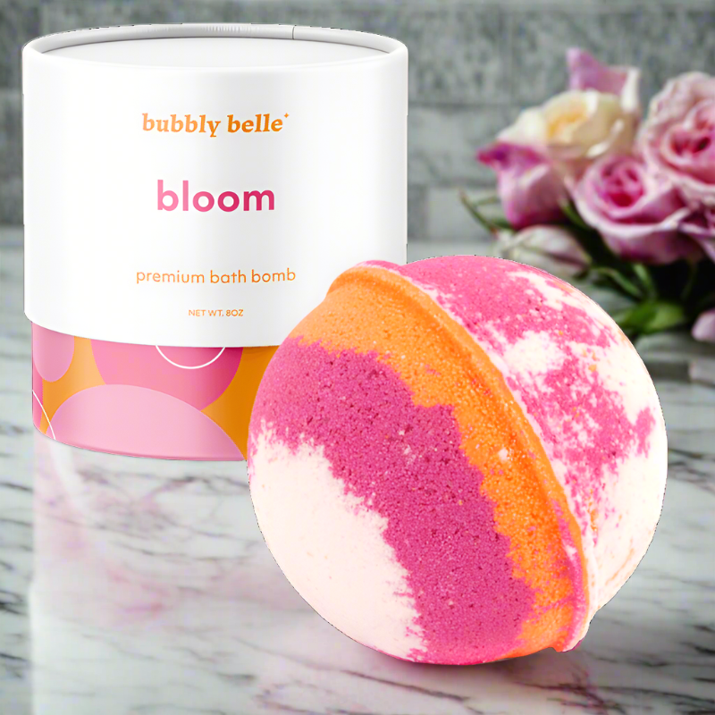 Bomba de baño Bloom Premium de 8 oz + anillo de plata de ley .925